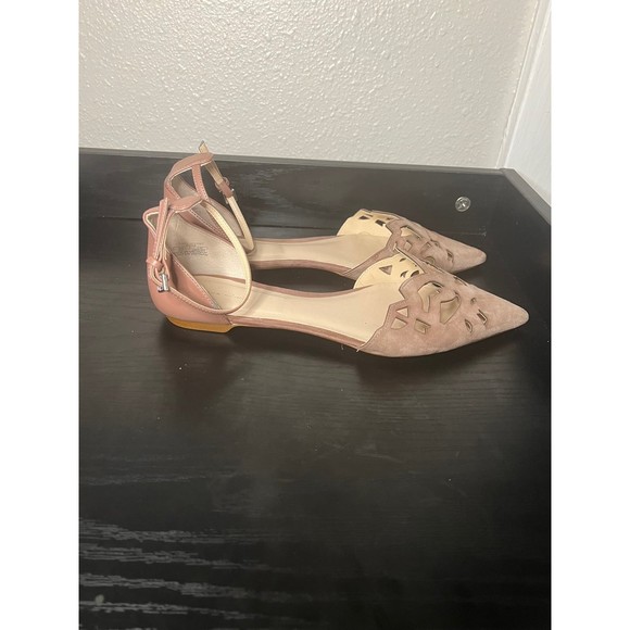 Zara Woman Mauve Pointy Suede flats size 8 40EU - Picture 3 of 8